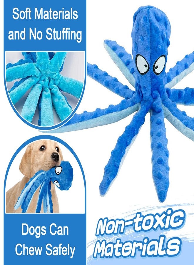 Alphatool Squeaky Dog Toys - Soft Plush Chew Crinkle Puppy Toys to Keep Them Busy, Octopus No Stuffing Interactive Essentials for Teething Small Medium Pets Dogs Gifts - 1pcs - Image 4