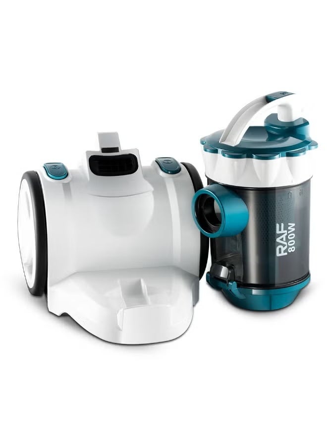 RAF R.8711 800W Bagless Cyclone Canister Vacuum Cleaner – High Suction Dry Vacuum with Crevice Tool, 5M Power Cord, Lightweight ABS+PP Body – Ideal for Home, Hotel & Car Cleaning - Image 3