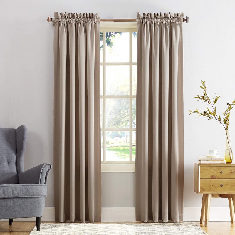 Sun Zero Barrow Energy Efficient Rod Pocket Curtain Single Panel