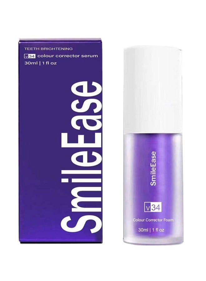 SmileEase Teeth Color Corrector, Purple Teeth Brightening Toothpaste, Remove Stains, Teeth Brightening Purple Toothpaste, Remove Coffee, Stains, Yellow Teeth (30ml） - Image 1