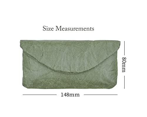 The Mujen Vintage/Retro Style Fiber Paper Electronic Organizer Case, Pouch Small Portable Accessories Bag Travel Accessories Pouch for Electronics Cord USB Storage Organizer Stickers Organizer (Green) - Image 2