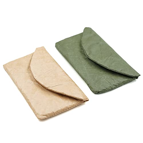The Mujen Vintage/Retro Style Fiber Paper Electronic Organizer Case, Pouch Small Portable Accessories Bag Travel Accessories Pouch for Electronics Cord USB Storage Organizer Stickers Organizer (Green) - Image 5