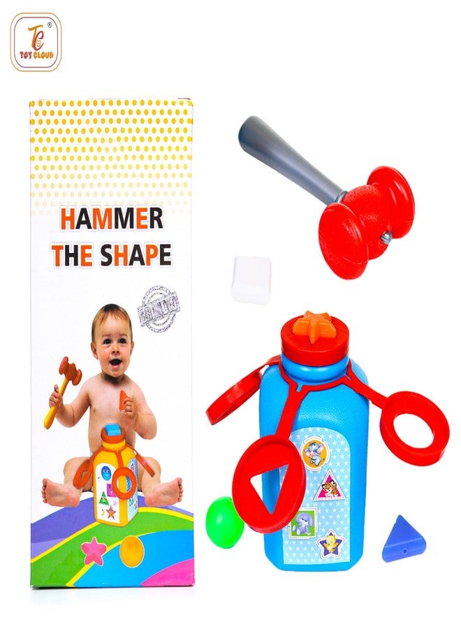 Toy Cloud Hammer The Shape Sorting Toy for Toddlers - Shape Matching & Fine Motor Skill Development - Educational Hammering Activity with Animal Stickers, Colorful Shapes, and Durable Hammer - Image 2