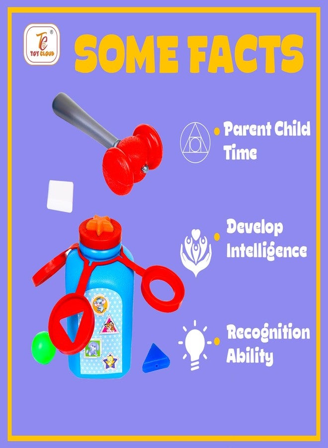 Toy Cloud Hammer The Shape Sorting Toy for Toddlers - Shape Matching & Fine Motor Skill Development - Educational Hammering Activity with Animal Stickers, Colorful Shapes, and Durable Hammer - Image 5