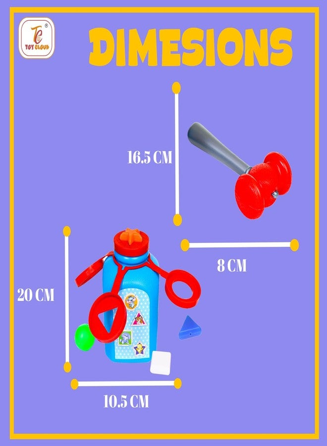 Toy Cloud Hammer The Shape Sorting Toy for Toddlers - Shape Matching & Fine Motor Skill Development - Educational Hammering Activity with Animal Stickers, Colorful Shapes, and Durable Hammer - Image 3