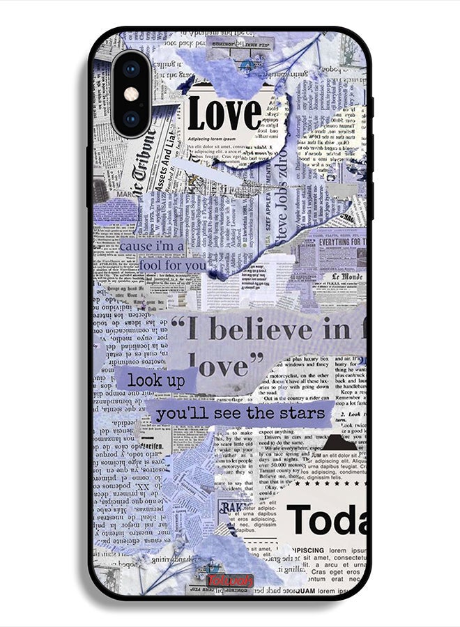 Tolwak Protective Case For Apple iPhone X Newspaper Pieces - Image 1