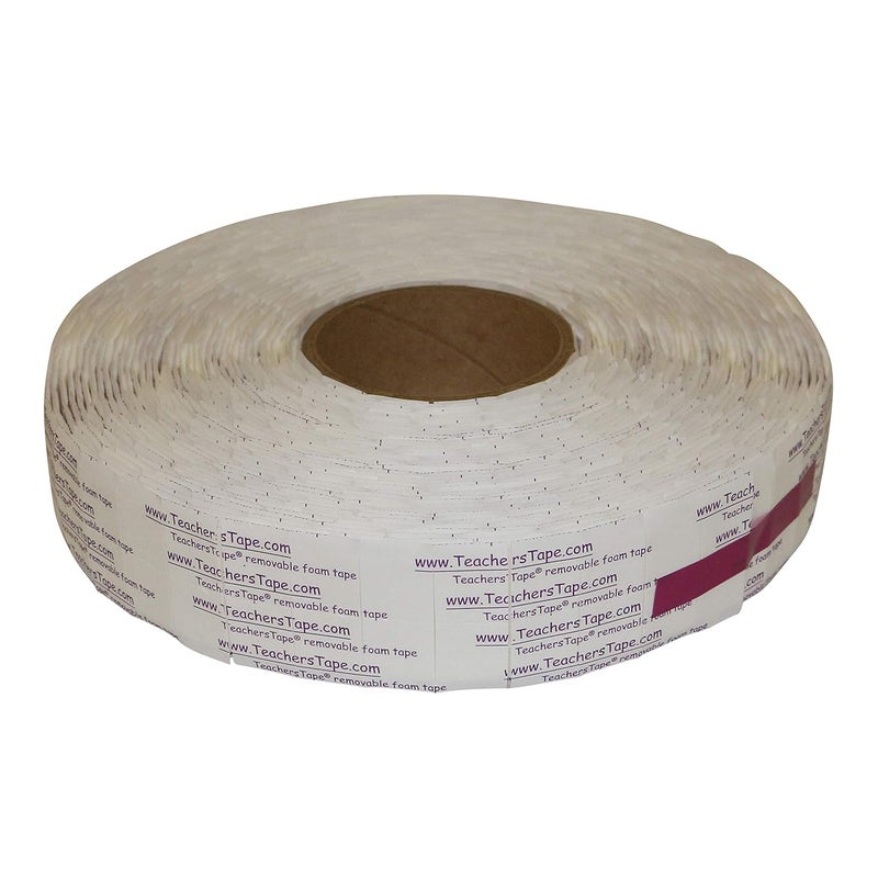 DuraGo Teachers Tape™ Bulk Pack (2000 Pieces per roll), Double-Sided Removable Foam Tape for Wall Mounting - Image 1