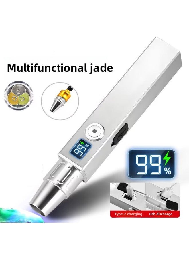 Strong Light Portable Super Bright Three Light Source 365 Purple Light 395 Jewelry Jade Identification Flashlight Special Wholesale-Color:J2588 Jade Lamp  365 Purple Light  - Image 2
