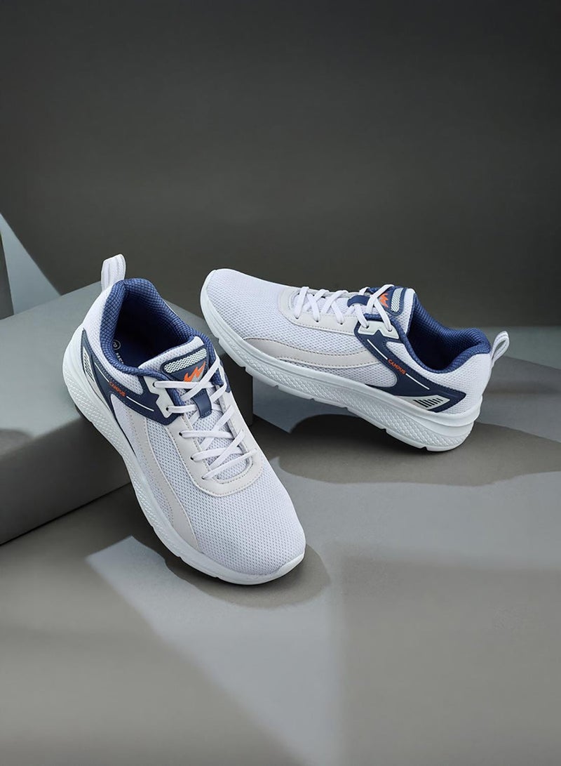 CAMPUS Men’s White Lace-Up Sports Shoes – Modern Dual-Tone Look Shoes with Airy Comfort Fit - Image 3