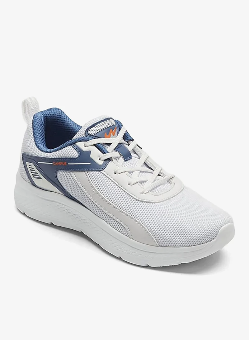 CAMPUS Men’s White Lace-Up Sports Shoes – Modern Dual-Tone Look Shoes with Airy Comfort Fit