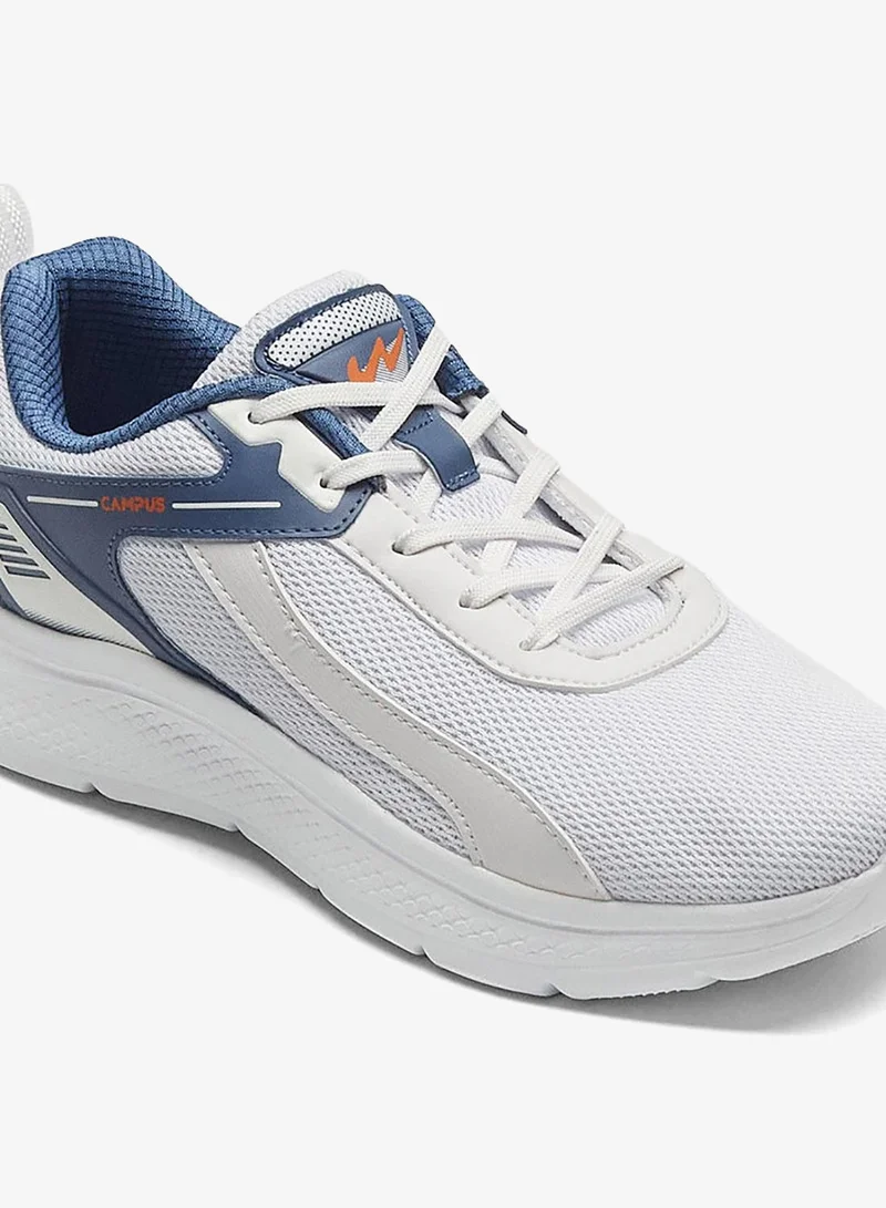 Campus White Men’s White Lace-Up Sports Shoes – Modern Dual-Tone Look Shoes with Airy Comfort Fit for Men | Best Price UAE