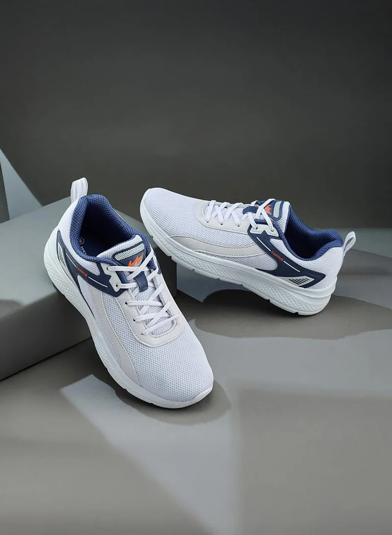Campus White Men’s White Lace-Up Sports Shoes – Modern Dual-Tone Look Shoes with Airy Comfort Fit for Men | Best Price UAE