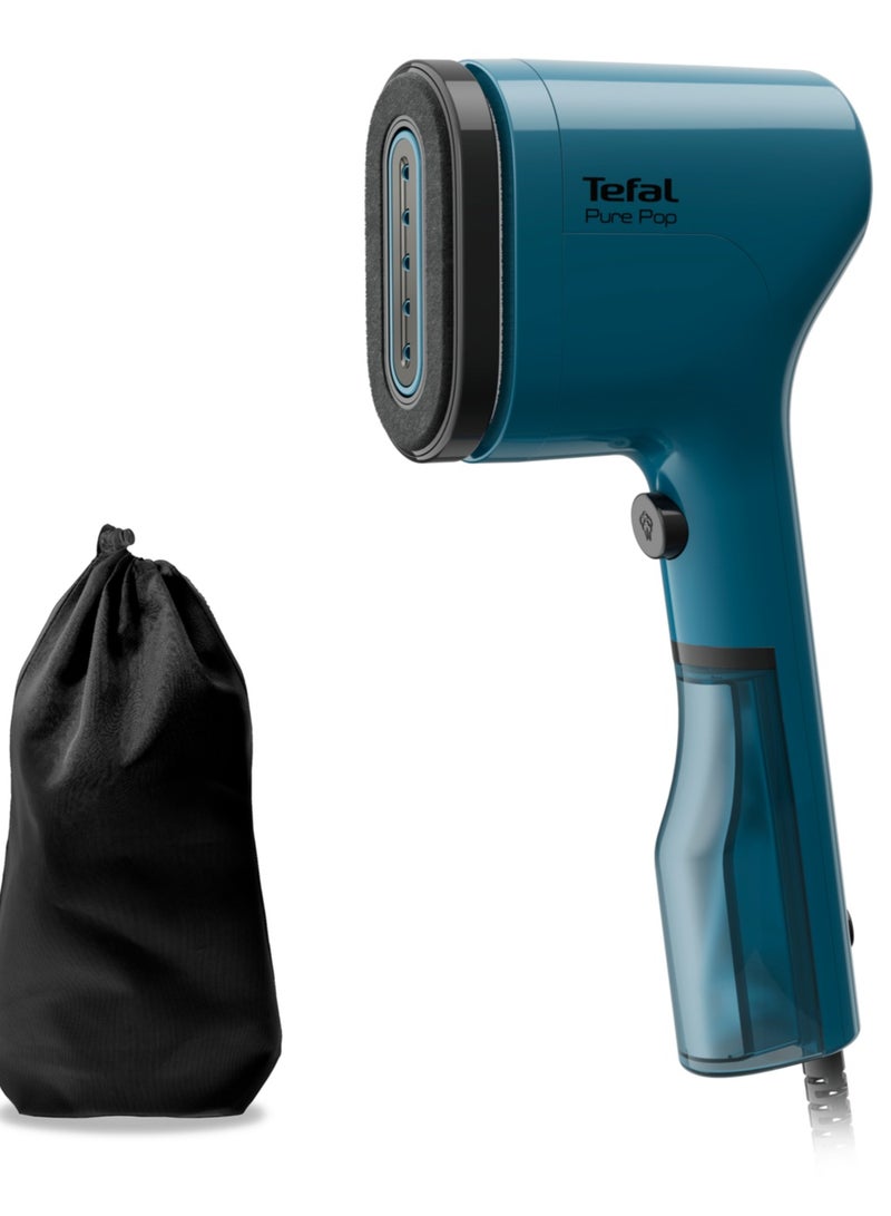 Tefal Garment Steamer|Pure POP|Steams/Purifies Garments|Steam Output Up to 20 g/min|Delicate Fabrics|Reversible Pad System|Travel-Friendly|2 Years Warranty 0.2 kg 1 W DT2020G0 Blue - Image 1