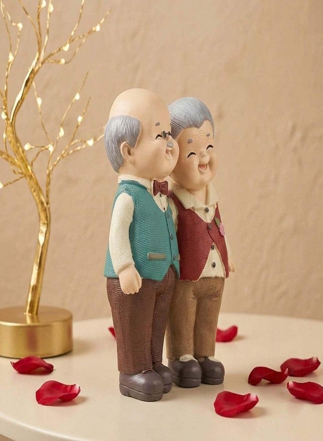 ascension Old Couple Statue Vintage Old Man & Woman Figurine Romantic Grandparents Idol Love Showpiece Decorative Item for Anniversary Retirement Birthday Gift Valentines Day Home & Office Décor - Image 3