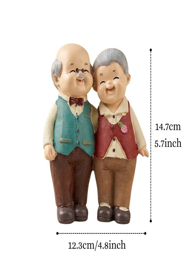 ascension Old Couple Statue Vintage Old Man & Woman Figurine Romantic Grandparents Idol Love Showpiece Decorative Item for Anniversary Retirement Birthday Gift Valentines Day Home & Office Décor - Image 4