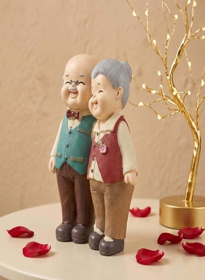 ascension Old Couple Statue Vintage Old Man & Woman Figurine Romantic Grandparents Idol Love Showpiece Decorative Item for Anniversary Retirement Birthday Gift Valentines Day Home & Office Décor - Image 2