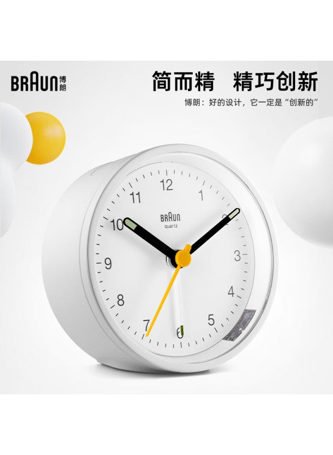 Braun German Brand Imported Mini Alarm Clock, Compact With Loud Volume, Powerful Awakening For Students, One-on Sleep Inducer, Night Light, Bedroom Bedside, Gift For Friends' Birthday And New Year Present