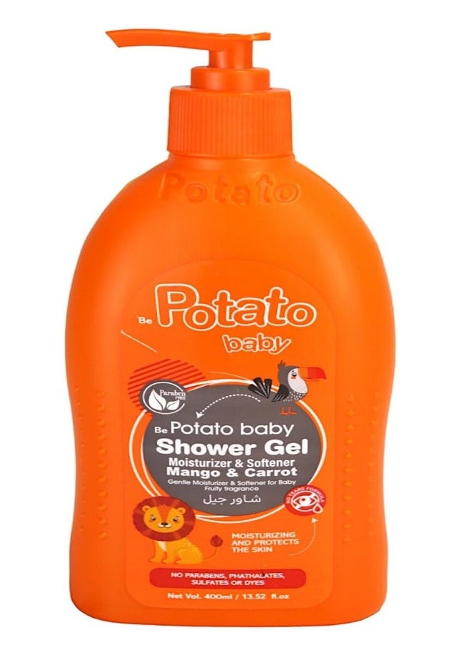 Be Potato baby - Shower Gel Nourishes&Strengthens Parapen Free With Mango&Carrot-400ml - Image 1