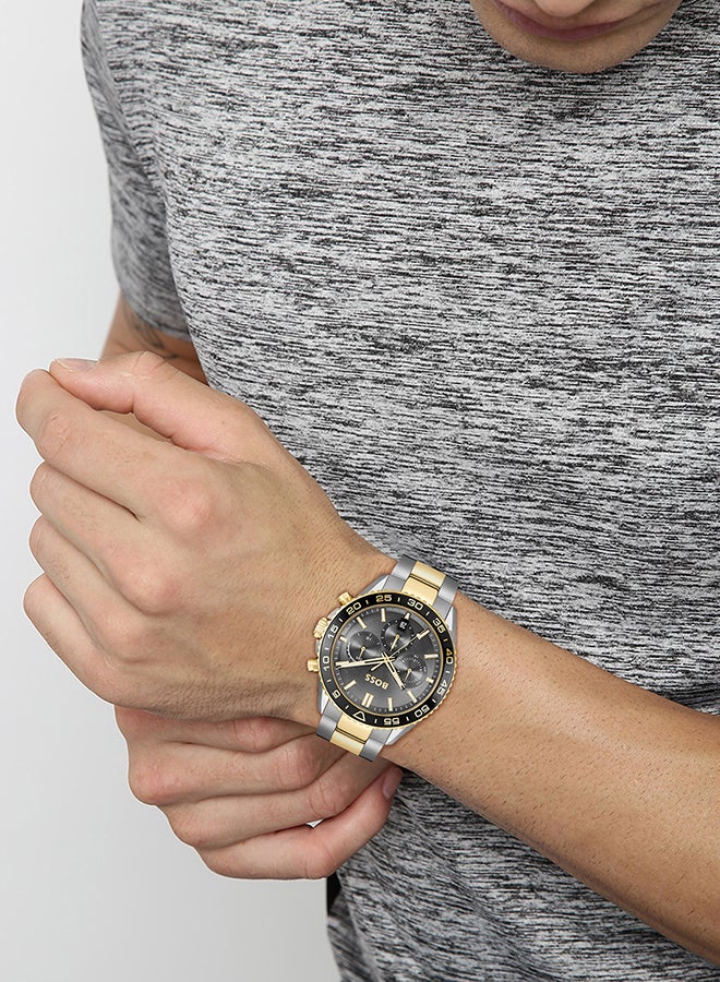 HUGO BOSS Men's Chronograph Round Shape Alloy Wrist Watch 1514144 - 44 Mm - Image 4