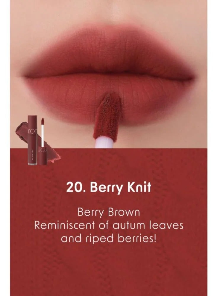 rom&nd Zero Velvet Matte Lip Tint  20  Berry Knit - Image 2
