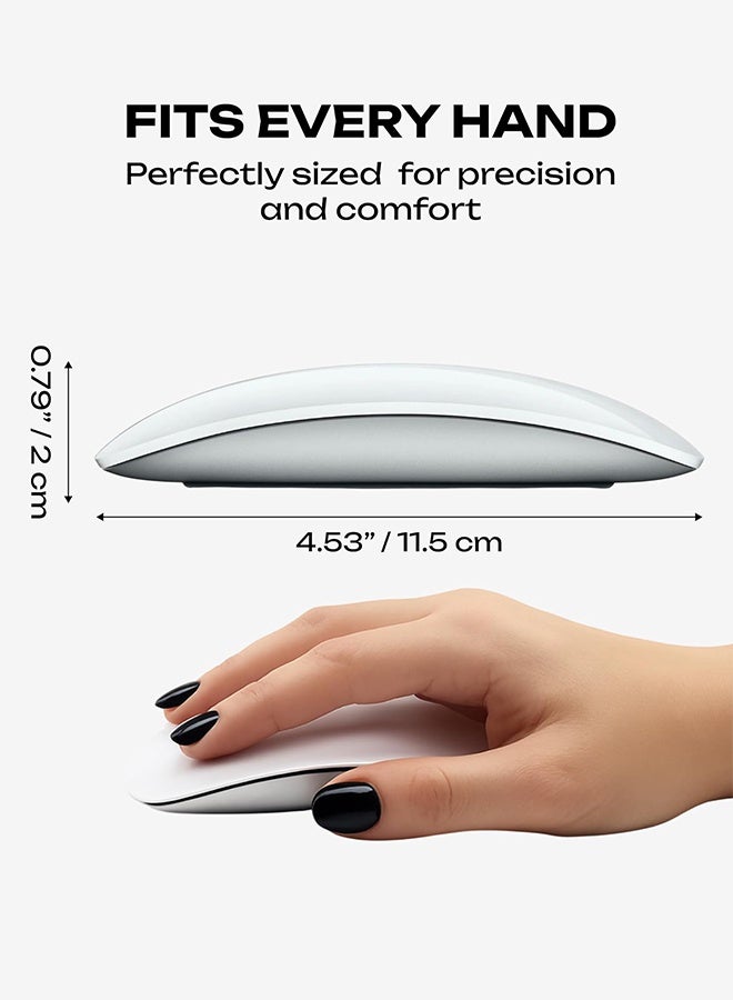 SUNDAREE Wireless Rechargeable Mouse – Slim Ergonomic Design, Low-Noise Clicks, Fast Charging in 15 Min, Bluetooth Compatible for Laptop, Tablet, PC, Office, Travel & Daily Use - Image 4