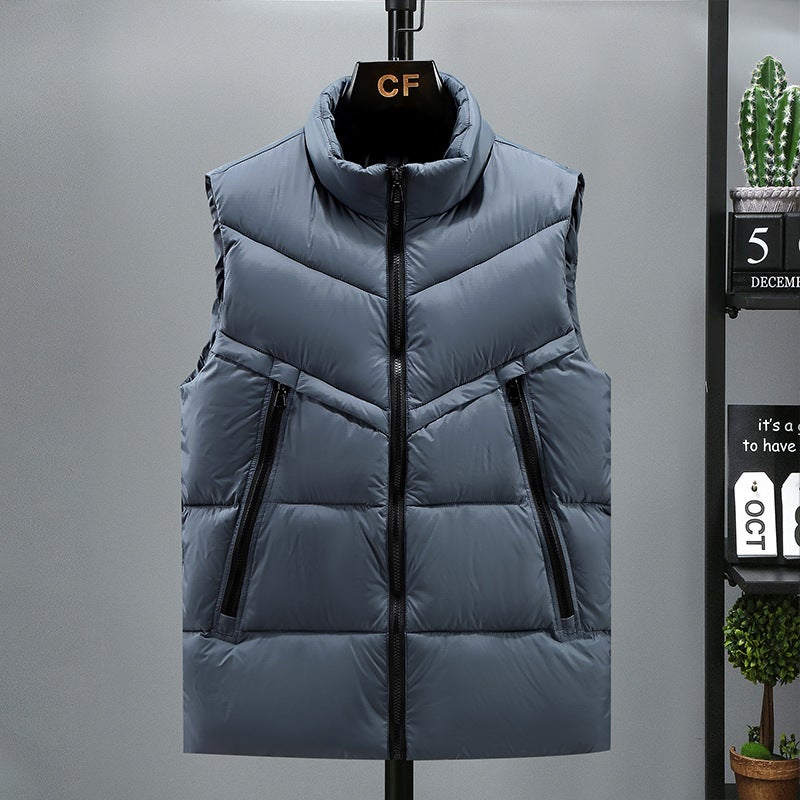 New Student Plus Size Plus Size Down Cotton Vest Outer Wear Men And Women Thickeneded Waistcoat Vest Vest - Image 4