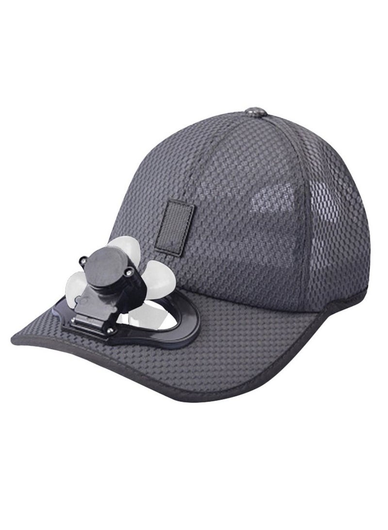 Generic Summer Climbing Cap Anti Sun Fan Hat USB Charging Outdoor Sports Cycling Fishing Camping Tennis Baseball Caps - Image 3