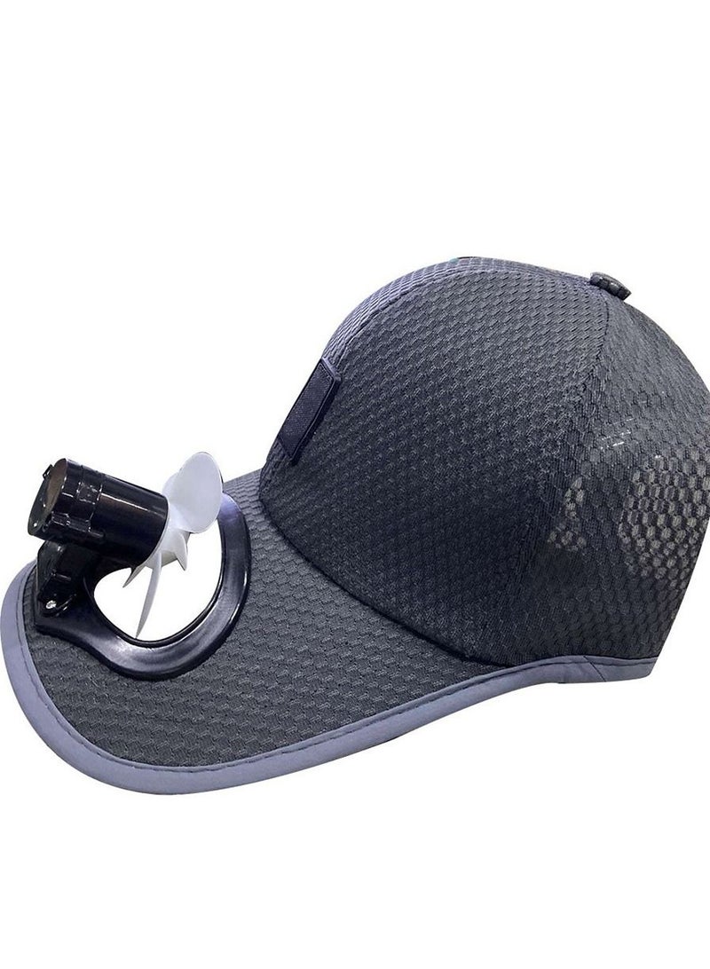 Generic Summer Climbing Cap Anti Sun Fan Hat USB Charging Outdoor Sports Cycling Fishing Camping Tennis Baseball Caps - Image 2
