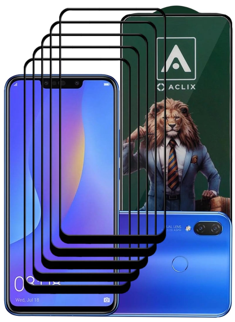 ACLIX 5 Pieces Antistatic ESD Dustproof Premium Quality High Definition Tempered Glass Screen Protector Designed For Huawei nova 3i - Image 1