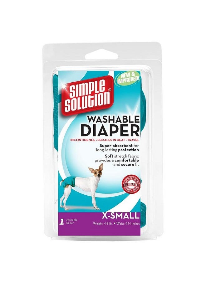 Simple Solution Female Washable Dog Diapers, Super Absorbent, Leak Proof, Soft & Comfortable (Xs) And Pawpaya 5 In 1 Multipurpose 100 Pull Pack Plant-Based Pet Cleaning Wipes  - Image 2