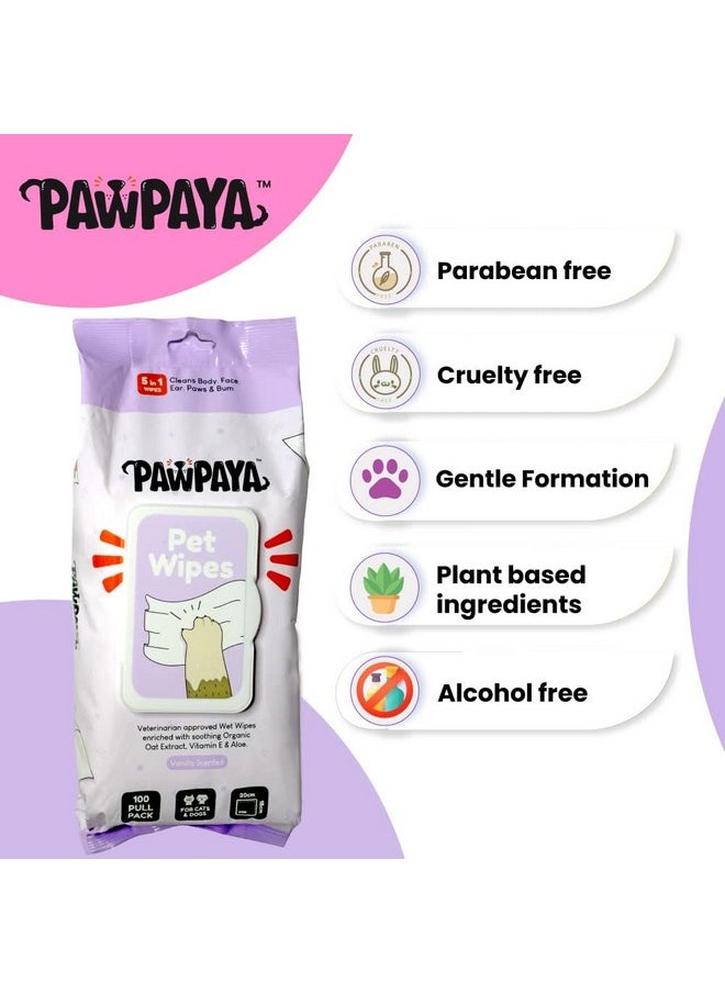 Simple Solution Female Washable Dog Diapers, Super Absorbent, Leak Proof, Soft & Comfortable (Xs) And Pawpaya 5 In 1 Multipurpose 100 Pull Pack Plant-Based Pet Cleaning Wipes  - Image 5