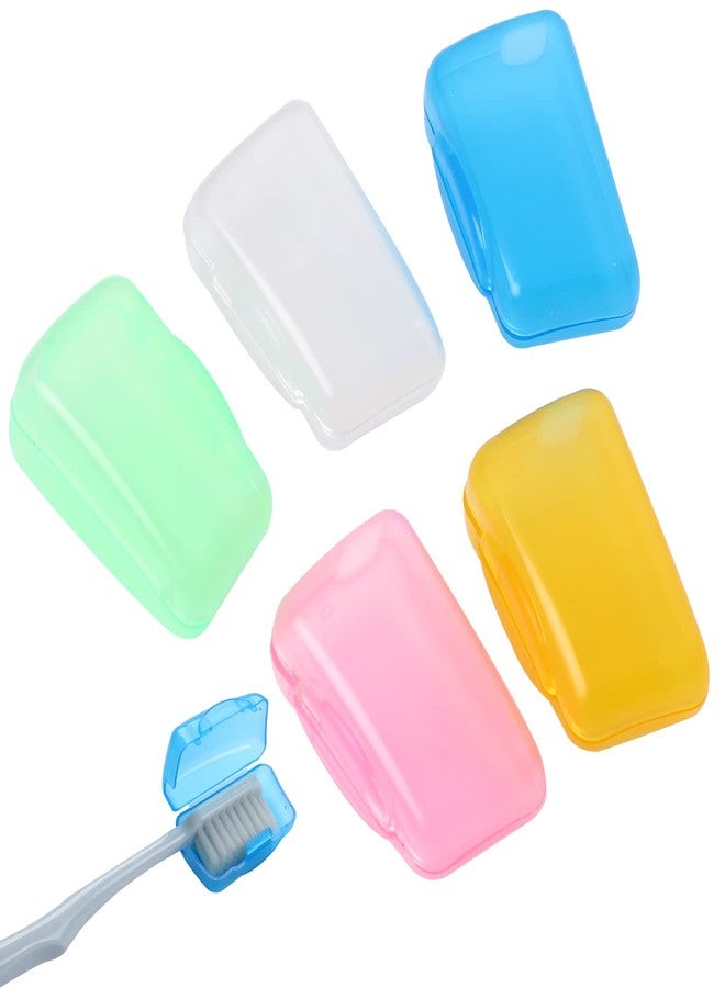 Sliverdew 5 Pcs Toothbrush Covers - Portable Toothbrush Head Case Cover for Travel, Home, Office, Hotel, Outdoor - Image 1