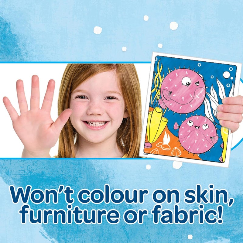 CRAYOLA - Color Wonder, Colouring Set with 18 Coloring Pages and 4 Stain-free Felt Pens, Sea friends Topic, Creative Activity for Children - Image 4