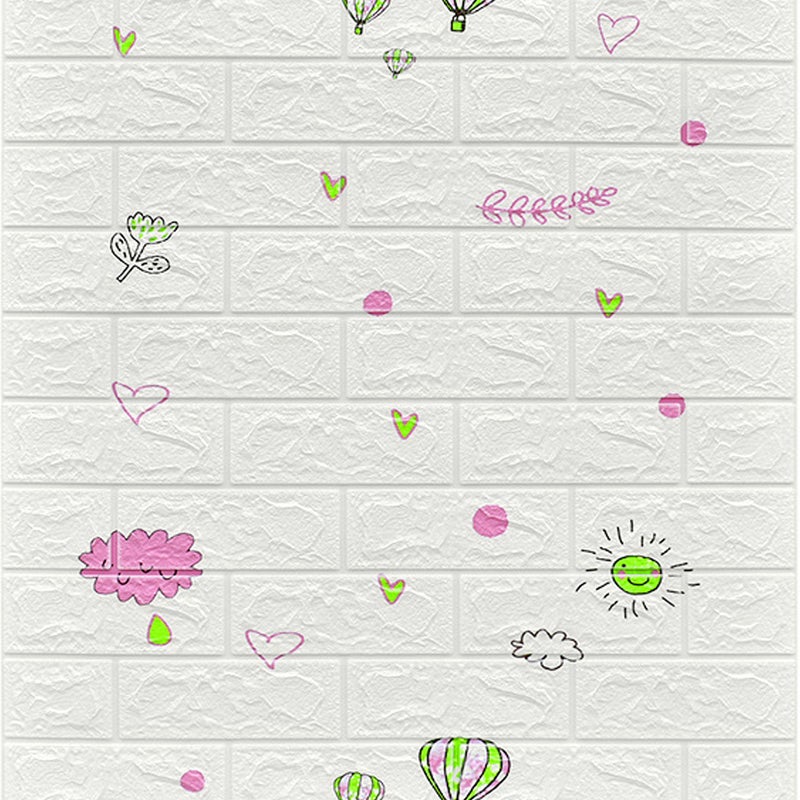 Gray 70x77cm PE Foam Self Adhesive 3D Wall Stickers Wallpaper Embossed Brick Ceramic Tile Stone Wall Panels Stickers For Bedroom Kitchen Living Room... - Image 1