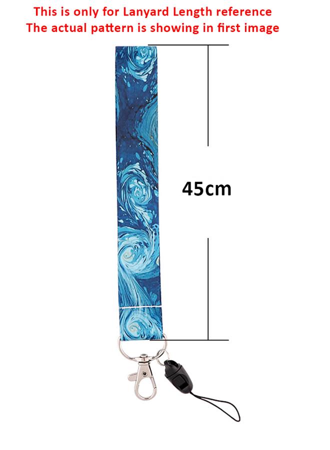 Card Holder with Neck Strap Lanyards Van Gogh's Starry Night over the Rhone Oil Painting For Keys Keychain Badge Holder Compatible with Credit Card / Student Card / Bus Transportation Card - Image 3