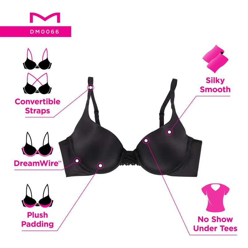 Maidenform Womens Love The Lift Dreamwire Underwire Dm0066 Push Up Bra, White, 34C US - Image 5
