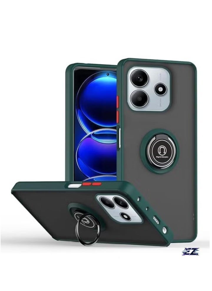 ELTRAZONE Xiaomi Redmi Note 14 5G Case Cover – Magnetic Car Mount Holder, Rotational Metal Ring Grip, Kickstand Feature, Shockproof TPU Bumper for Maximum Protection – Durable, Stylish Case for Redmi Note 14 5G - Image 1