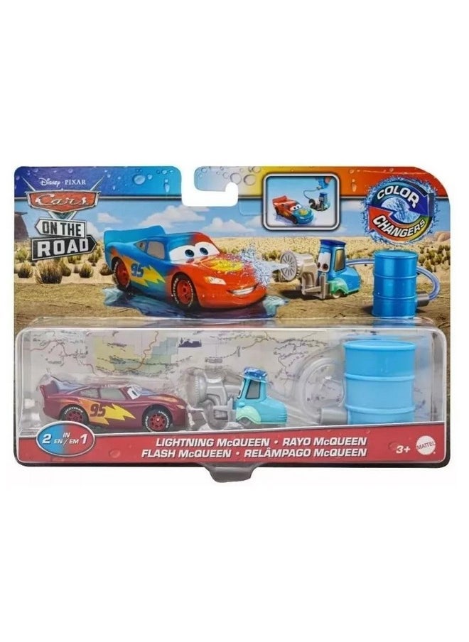 Disney Pixar Disney Cars Toys Disney Cars Color Changers 2022 Cars On The Road Lightning Mcqueen With Guido 