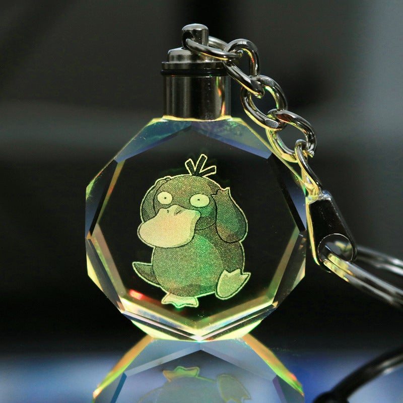 Pendant Keychain Peripheral Luminous Crystal Gift Can Be Engraved - Image 1