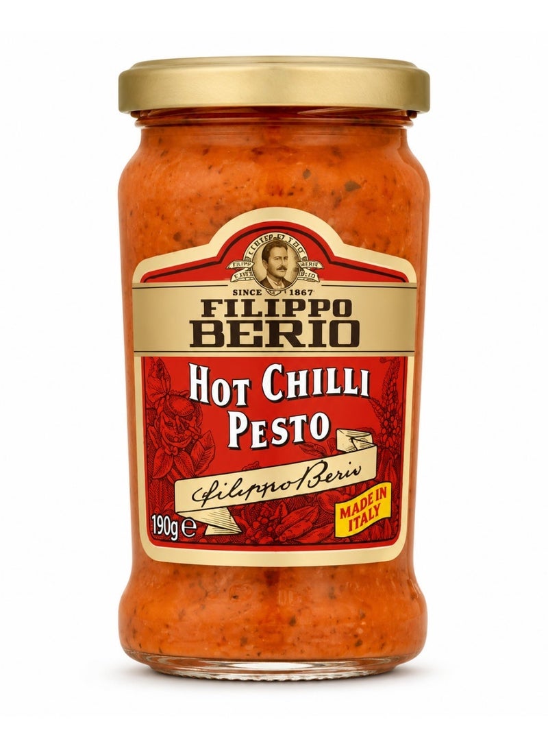 Filippo Berio Pesto Hot Chilli 190g - Image 1