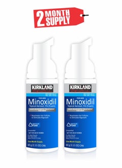 Kirkland Signature Minoxidil Blue Foam - Reactivate Hair Follicles for Enhanced Growth Pack of 2 