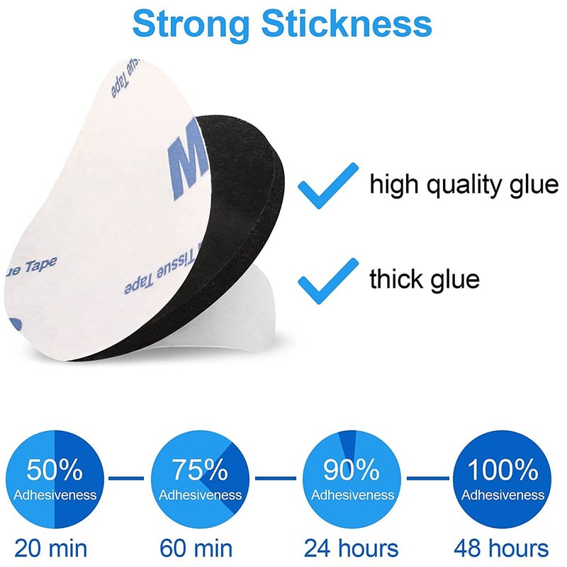 60 PCS Double Sided Foam Tape, Strong Sticky Pads, Mounting Adhesive Tape for Holding Soundproof Pads Picture Light Hooks (Squares+Rounds) - Image 2