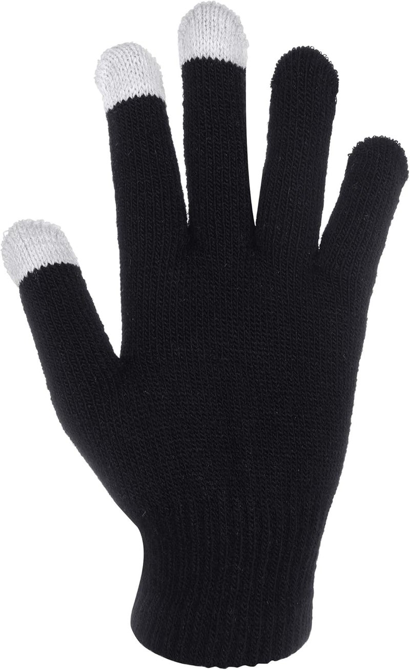 Pangda 12 Pairs Winter Touch Screen Gloves for Men Women Stretch Knitted Texting Gloves Warm Windproof Solid Color Mittens - Image 5