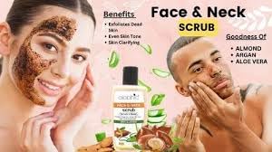 Pack of 2 Alobhic Organic Face and Neck Scrub Purifies Detoxifies Skin Improves Radiance Clear Dead Skin - Image 2