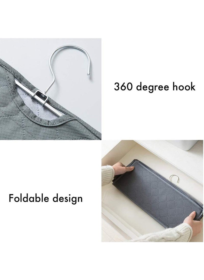 Swift - Hanging Handbag Purse Organizer for Closet, Purse Bag Storage Holder for Wardrobe Closet with 4 Shelves Space Saving Purse Organizers System  Cream White - Image 1