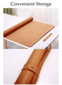 DUNISO Leather Desk Pad Protector Office Desk Mat Large Mouse Pad Non-Slip Leather Desk Blotter Laptop Desk Pad, Waterproof Desk Writing Pad for Office and Home  - Image 2