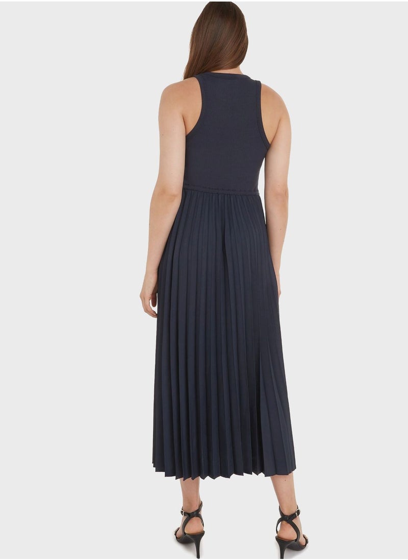 TOMMY HILFIGER - Tie Detail Flare Dress - Image 1