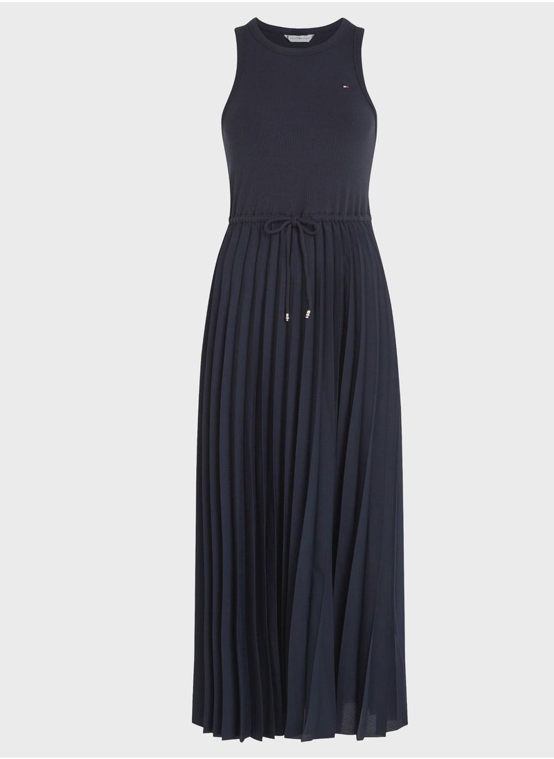 TOMMY HILFIGER - Tie Detail Flare Dress - Image 1