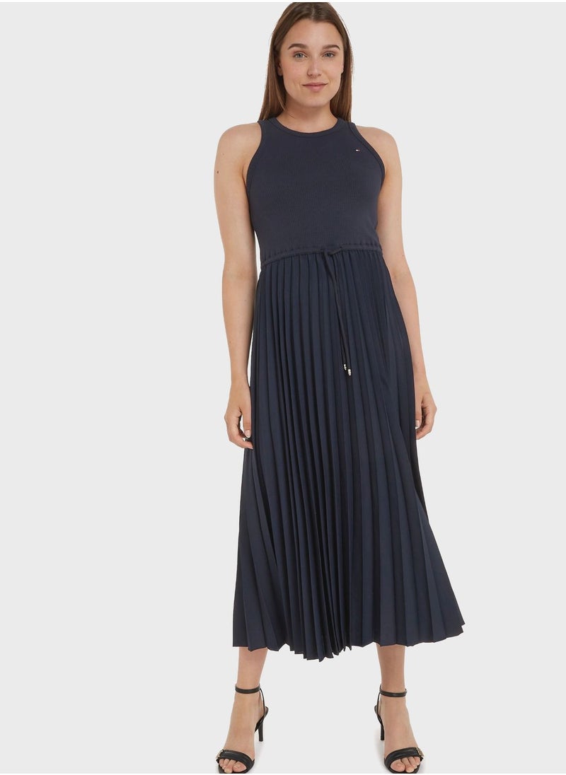 TOMMY HILFIGER - Tie Detail Flare Dress - Image 1