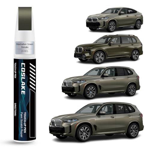 COSLAKE Car Touch Up Paint(Manhattan Green Metallic(C3D)) for BMW, Car Paint Scratch Repair Kit, Quick & Easy Solution to Repair, 2 in 1 Scratch Remover Pen with Color-Matched - Image 1